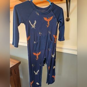 Kyte Romper "In Flight" - Harry Potter print